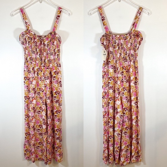 Altar'd State Pants - NWT Nordstrom Altar’d State Pink and Orange Floral Sleeveless Jumpsuit Size M